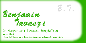 benjamin tavaszi business card